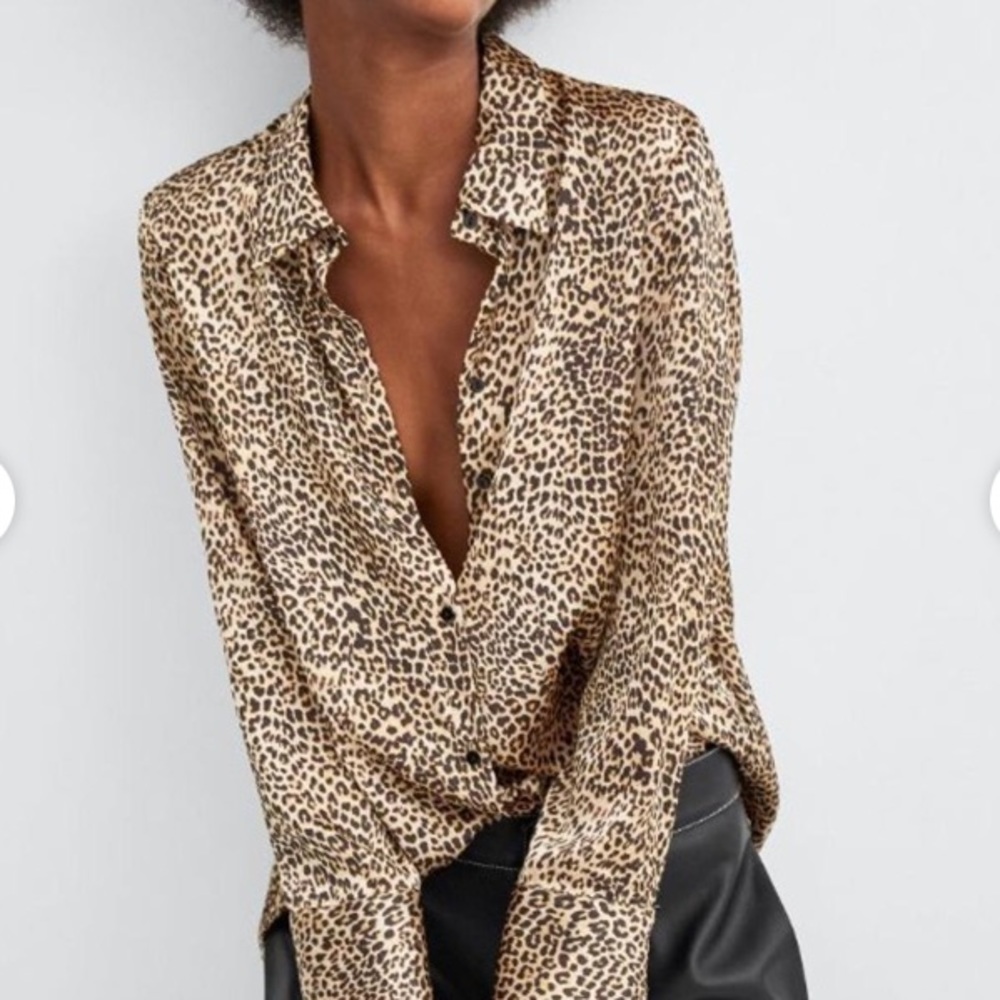 NEW Zara animal print leopard shirt